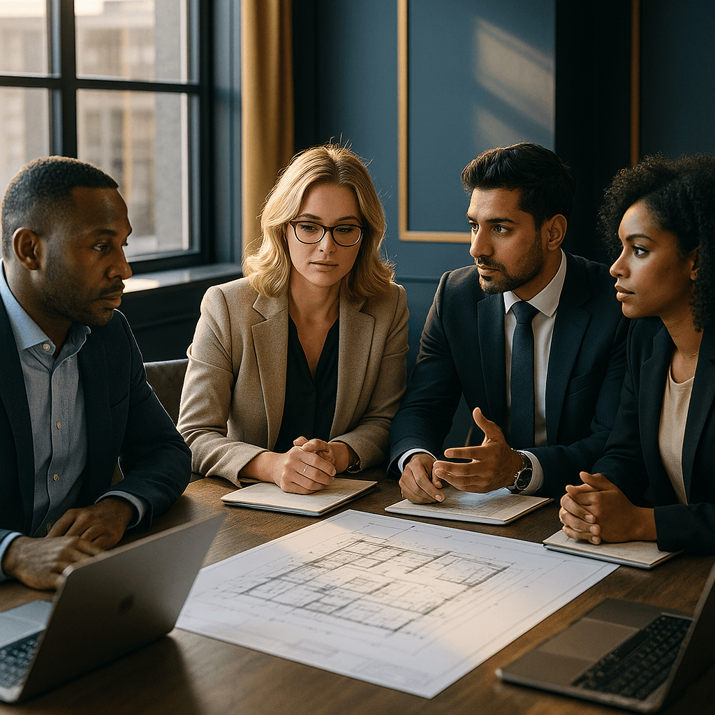 Professional team collaboration